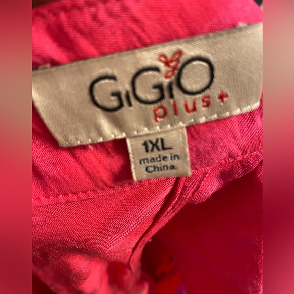 GiGiO Sleeveless Dress Fuschia Side pockets Side 1XL - Picture 3 of 8